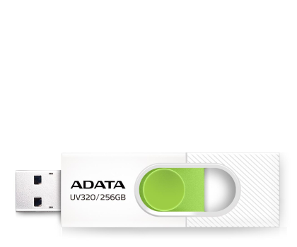 Pendrive (pamięć USB) ADATA 256GB UV320 biało-zielony